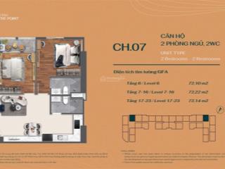 Cắt lỗ 200 triệu căn góc 2pn 72m2 hướng đông nam dự án vung tau centre point. nhận nhà t5/2025