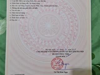 2.75 tỷ sở hữu ngay 174m2 đất full thổ cư phúc thọ, vị trí giữa khu dân cư nằm giữa các dự án lớn