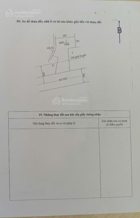 Bán 1000m2 đất thổ cư mặt tiền tỉnh lộ 835 cần giuộc, long an cũ sẵn nhà trên đất