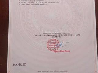 Bán đất tđc  gần khu đô thị phức hợp chuẩn bị khởi công  liền kề với kcn suối dầu  giá đầu tư