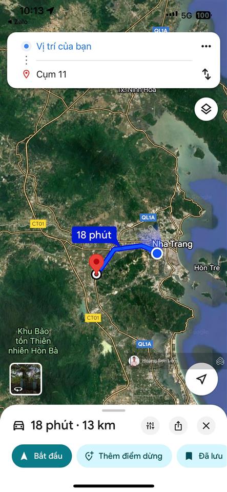 Hạ giá bán nhanh đất cam lâm  cách tttp. nha trang 20p di chuyển  đường ô tô mở rộng 13m