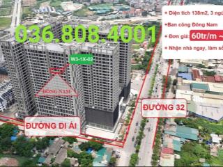 Duy nhất 1 căn 138m2 đông nam giá 8.3 tỷ căn 138m2 đẹp nhất toà w3