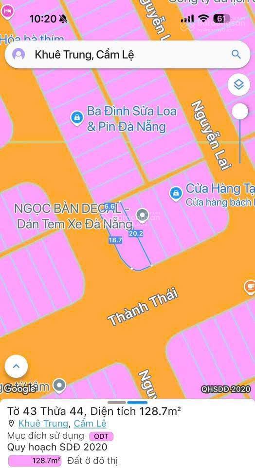 Bán đất 2 mặt tiền thành thái nguyễn nho tuý cẩm lệ