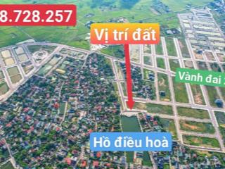 Siêu rẻ, lô liền kề view hồ điều hoà tp thanh hóa diện tích 93,5m2 giá chỉ 1,6x tỷ sổ đỏ xd tự do