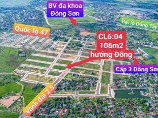 Siêu rẻ, bán lô mặt đường vành đai 2.5 tp thanh hóa dt 106m2 giá chỉ 2,x tỷ kinh doanh buôn bán