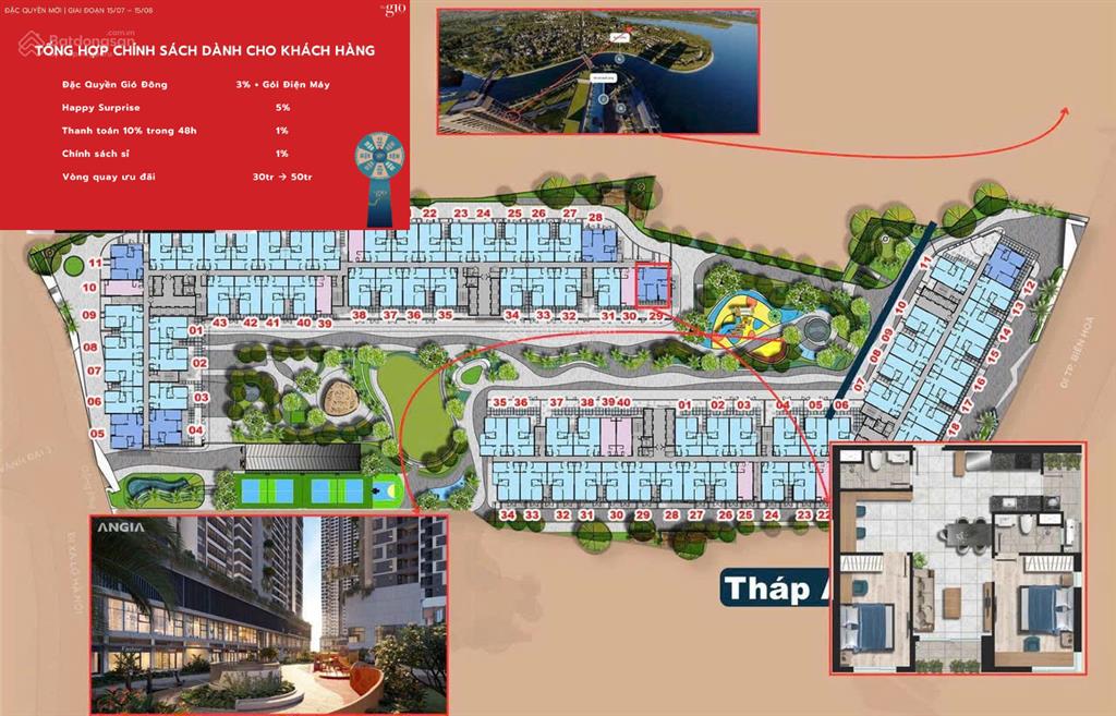 Căn thưởng duy nhất 3 mặt thoáng duy nhất dự án the gió riverside ưu đãi 12%, chiết khấu 50 triệu