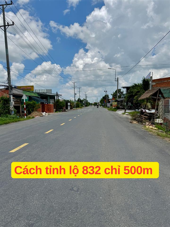 6,5 x 30 (thổ cư sổ sẵn) cách dt832 chỉ 500m gần kcn an nhựt tân đường oto đang mở rộng