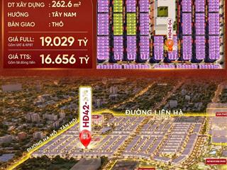 Liền kề hừng đông 88m2 giá 16 tỷ  vinhomes đan phượng,  0965 790 ***