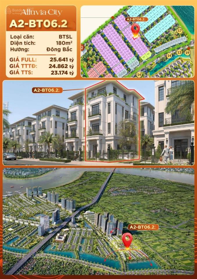 Giá chi tiết từng căn liền kề biệt thự vị trí đẹp đối diện khu onsen và trường học ở alluvia city