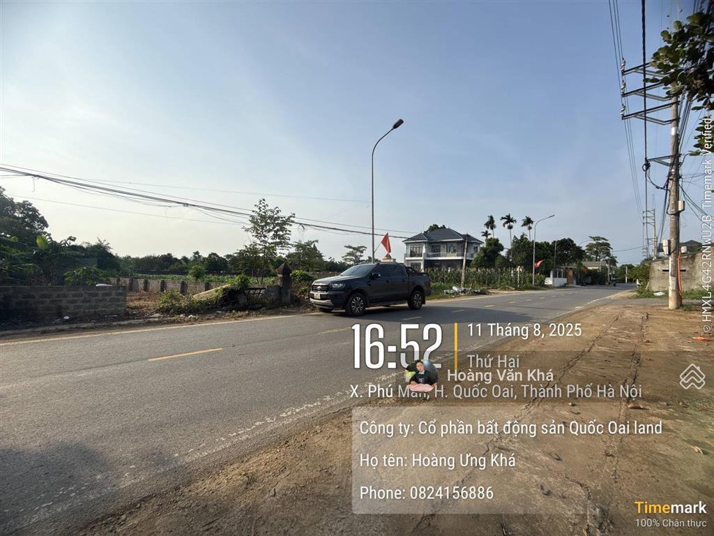 Bán đất thổ cư mặt trục chính xã phú mãn vị trí vàng trung tâm hòa lạc