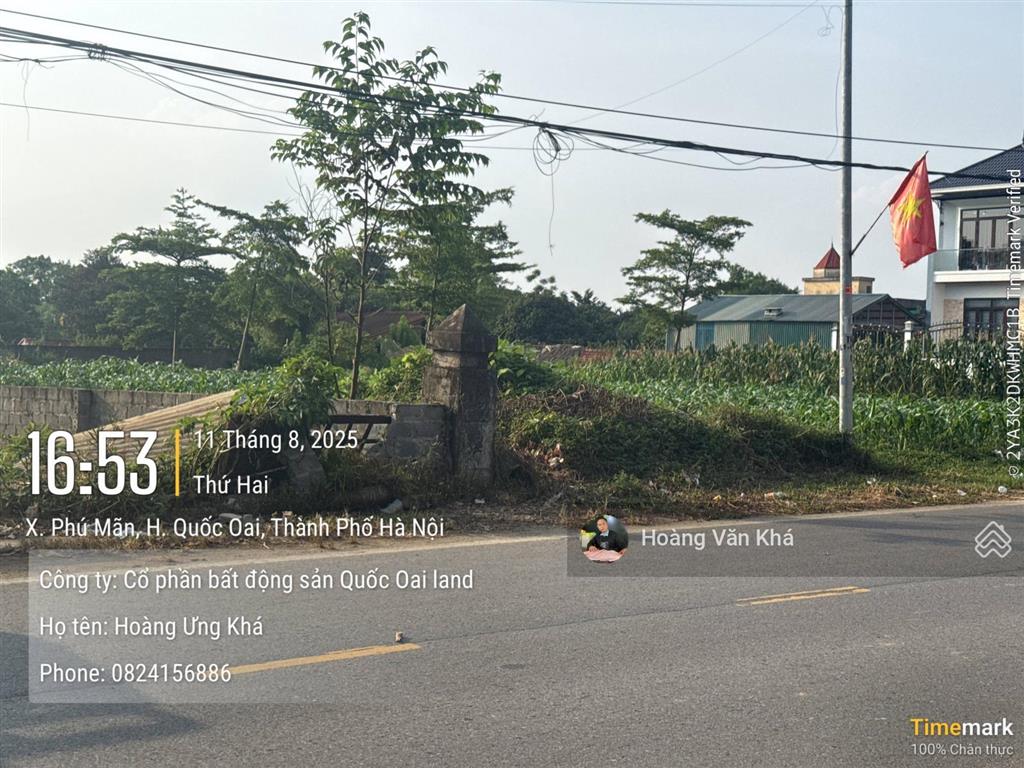 Bán đất thổ cư mặt trục chính xã phú mãn vị trí vàng trung tâm hòa lạc