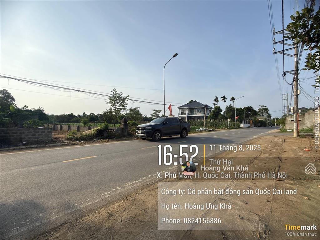 Bán đất thổ cư mặt trục chính xã phú mãn vị trí vàng trung tâm hòa lạc