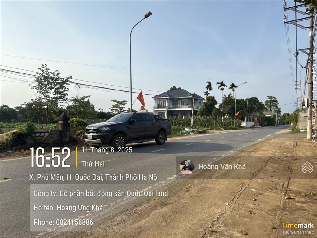 Bán đất thổ cư mặt trục chính xã phú mãn vị trí vàng trung tâm hòa lạc