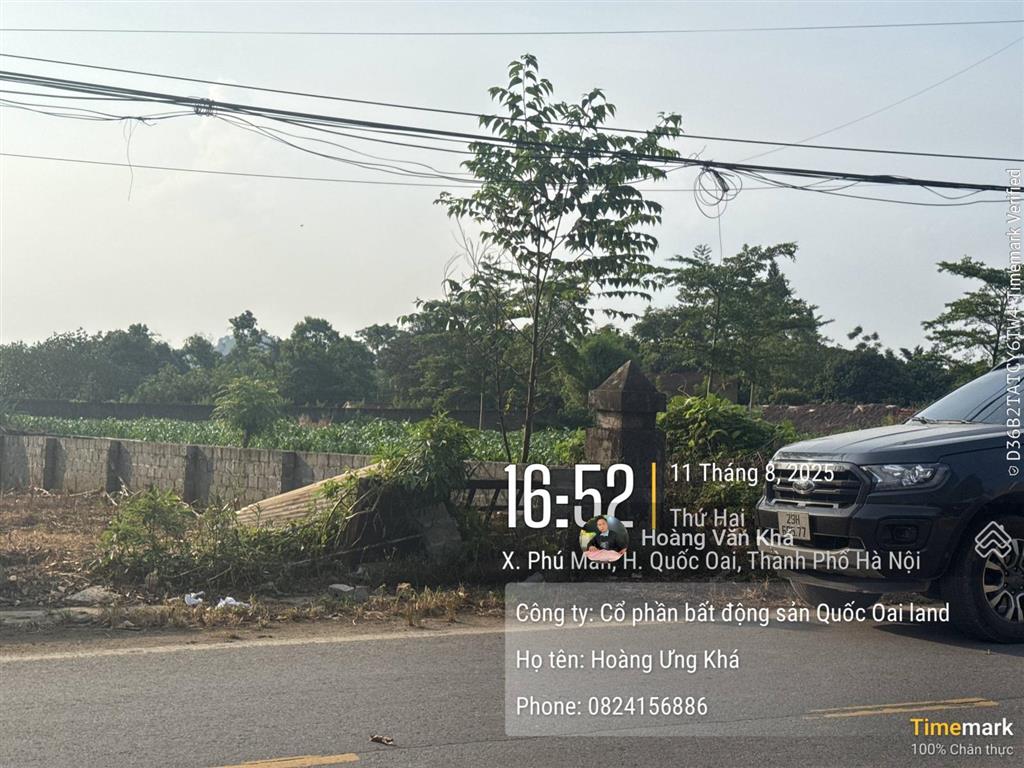 Bán đất thổ cư mặt trục chính xã phú mãn vị trí vàng trung tâm hòa lạc