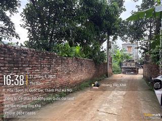 Bán đất vàng trung tâm chợ hòa thạch , đối diện uỷ ban, trường học, trung tâm hành chính xã