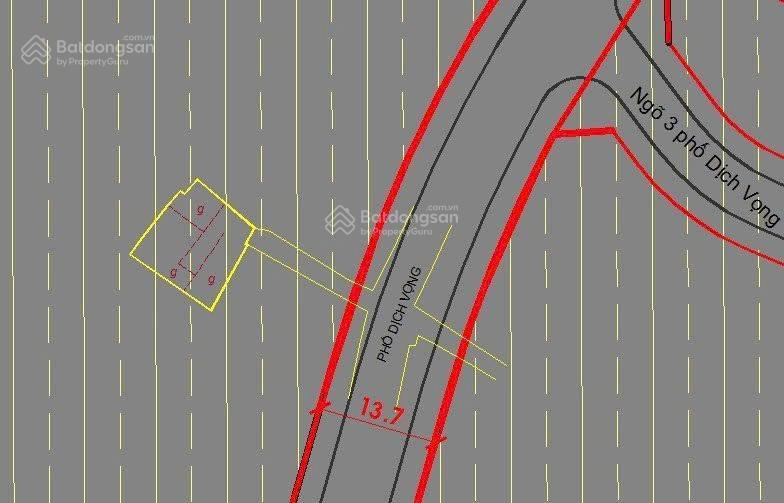 Bán đất sổ đỏ + gpxd 28 phố dịch vọng 110m² đất vuông 10x11m, giá 23.5 tỷ.