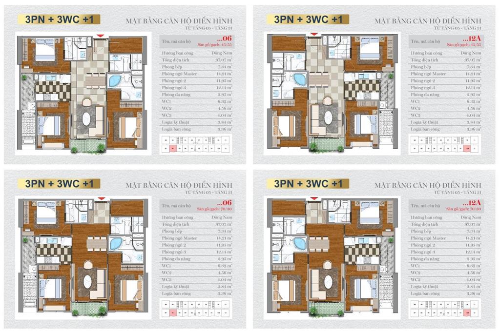 Hiếm! suất ngoại giao căn 06 trục 3 phòng ngủ 97m2, đông nam viha nguyễn tuân