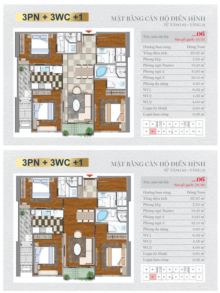 Chính chủ bán 1906 3pn 97m² đông nam giá rẻ tầng đẹp nhất nhanh tay.