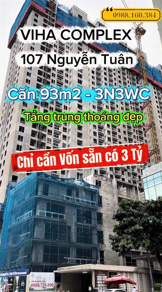 Bán căn hộ 1917 căn 93.4m2 giá rẻ nhất dự án viha leciva 107 nguyễn tuân