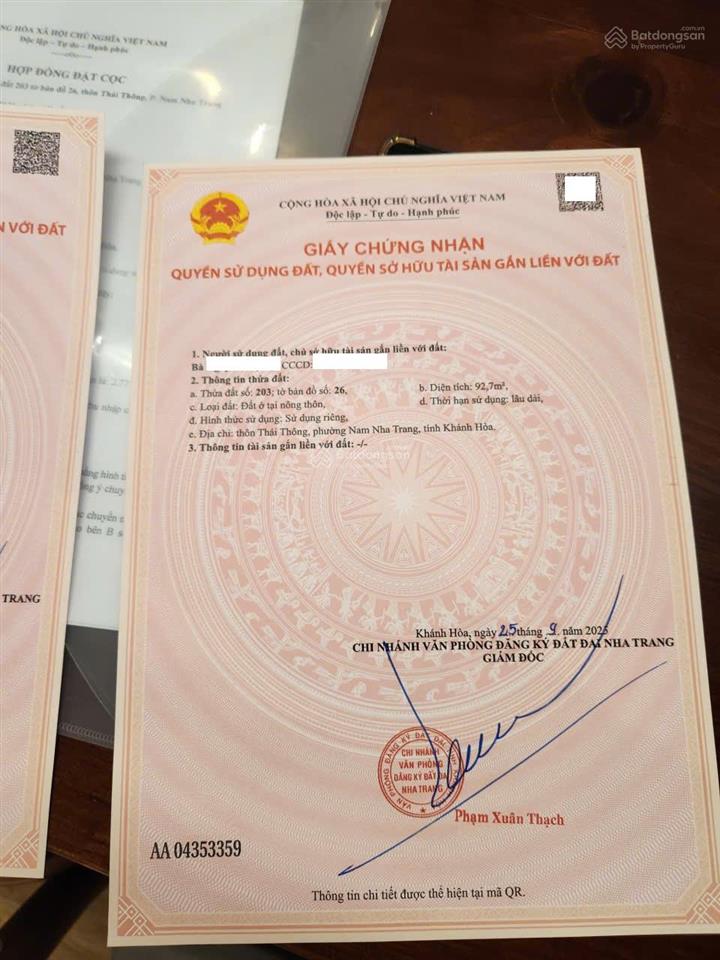 Chính chủ cần bán lô đất hẻm thái thông, p. nam nha trang (đối diện nha trang xưa)