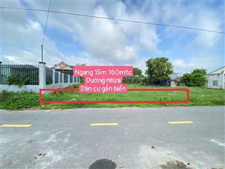 Bán 500m2 160m2 tc ngang 15m mặt tiền nhựa khu dân cư xã phước hội,long đất.brvt gần tl44a