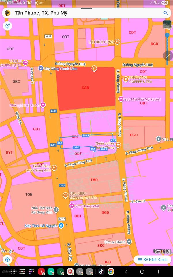 Bán đất mặt tiền quốc lộ 51, 180 tỷ, dt 14.778m², giá tốt tại phường phú mỹ, tp. hcm