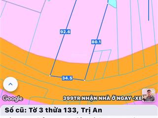 Bán đất mặt tiền đường lớn dt768 xã trị an, vĩnh cửu, đồng nai