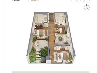 Cc 2pn sân vườn hơn 95m2 greenera tân hoàng minh