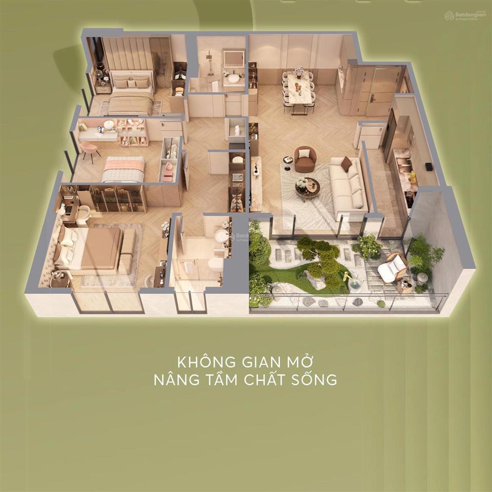 Cc 3pn 125m2 greenera đa năng độc đáo vừa ở vừa cho thuê hoặc cho thuê 2 hộ gia đình độc lập