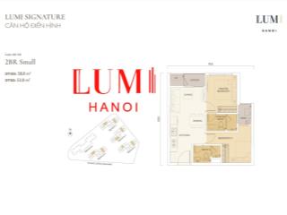 Bán nhanh 2pn, 2wc, 54m2 giá 4,27 tỷ bao phí ở lumi hanoi  vinhomes smart city