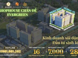 Mở bán shophouse thương mại evergreen phường nếnh bắc giang