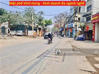 Bán lô đất 2 mặt tiền mặt phố vĩnh hưng  view vườn hoa  sổ phân lô  gpxd 7 tầng