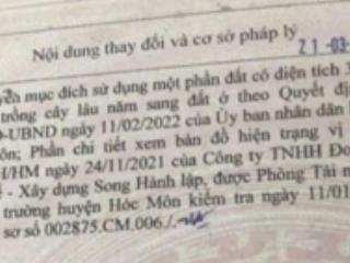 Bán đất hóc môn giá chốt chỉ 11 triệu/m2, dt 622m2 (20x32m), đường ô tô vào, quy hoạch dchh