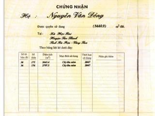 Chủ gửi bán nhanh lô đất dt 5440,8m2 hiện trạng đất cln, tuyến tránh xã tân hải, phủ hồng toàn bộ