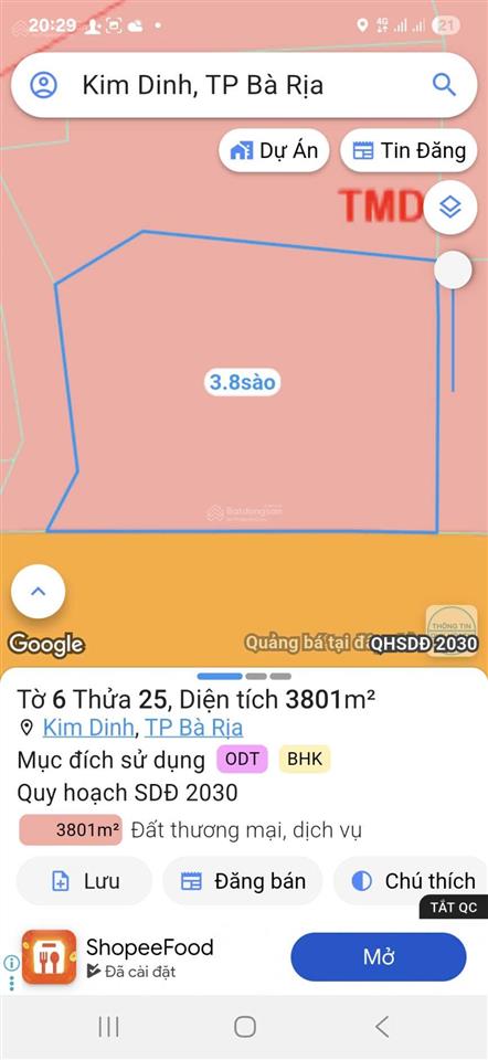 Bán 3.800m2 view núi có 300 thổ ngay mặt tiền tuyến tránh ql 56 bà rịa