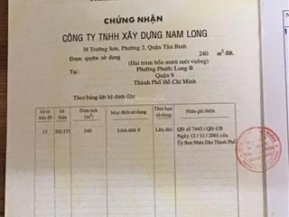 Bán đất tại d2, phước long b, quận 9, hcm 92 triệu/m2, 240 m2 giá cực chất