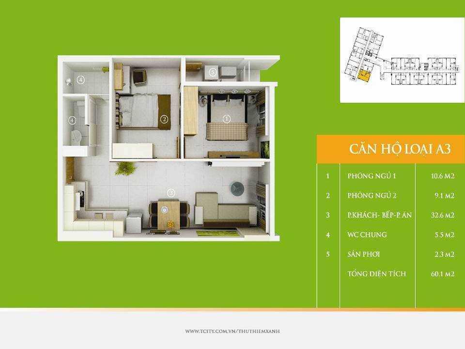 Bán nhanh căn 2 phòng ngủ giá 3.150 tỷ