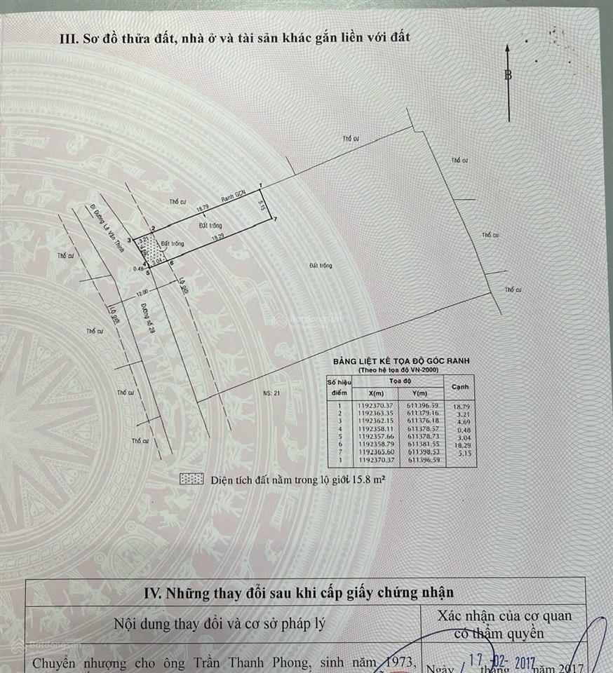 Chính chủ gửi bán lô đất mt đ. 28 ra lê văn thịnh p. cát lái, q2, tp thủ đức