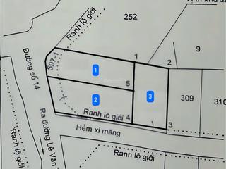 Cần bán 3 lô đất đường 14 phường bình trưng tây q2 tp thủ đức