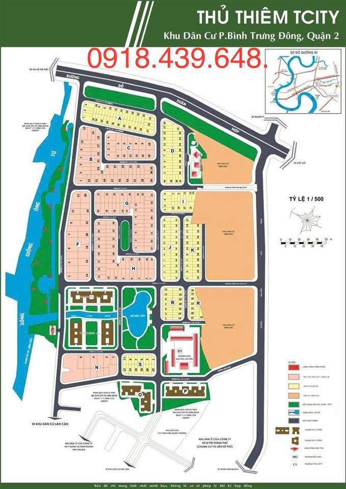 Cần bán vài lô đất đẹp khu vực dự án đông thủ thiêm xanh phường bình trưng đông q2 cũ