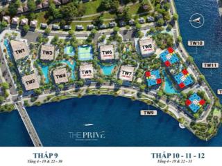 Độc quyền toà căn hộ 2 mặt sông, pháp lý the privé rõ ràng & hoàn thiện, booking ưu tiên chọn tầng