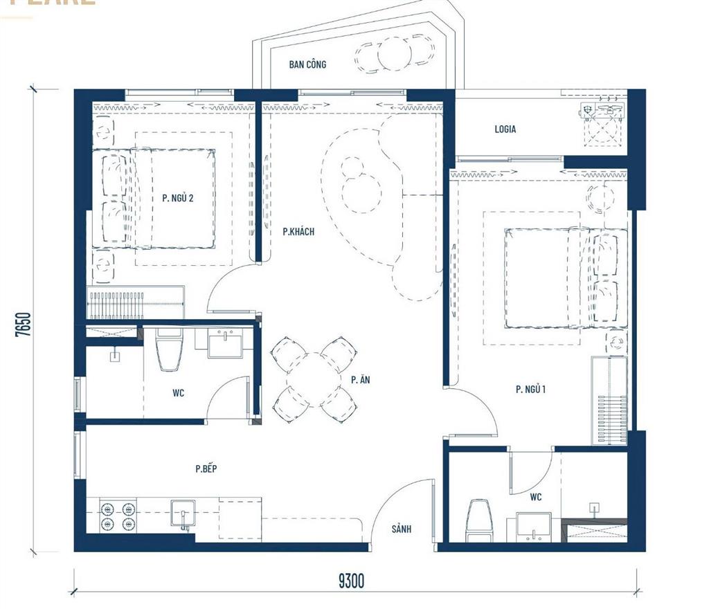 Meypearl phu quốc bán gấp căn 2pn 54m2 giá 2,9tỷ tầng 6 view nội khu sở hữu lâu dài giao nhà 2027