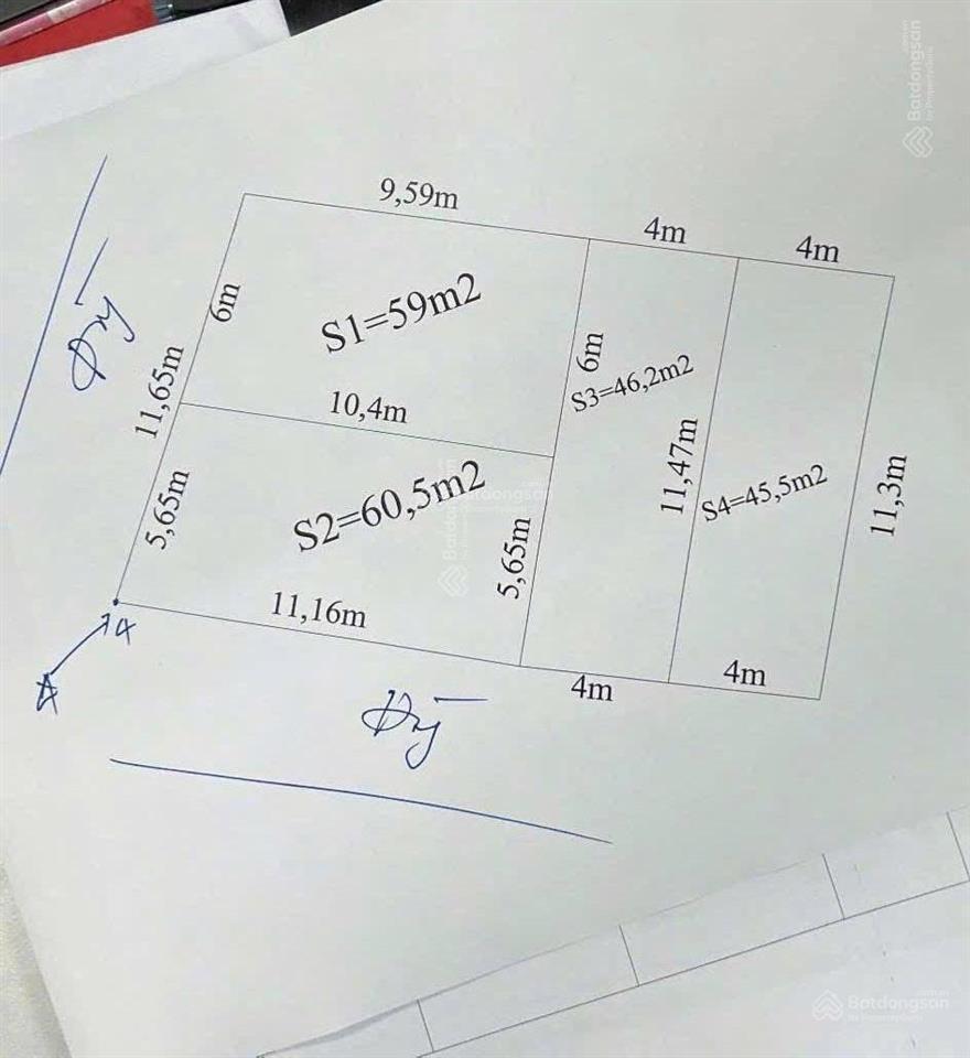 Mở bán lô góc 2 mặt tiền đường 58 cát vũ 60,5m2 giá 41tr/m2