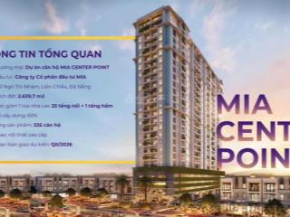 Sở hữu căn hộ mia center point đà nẵng với giá từ 2,5tỷ