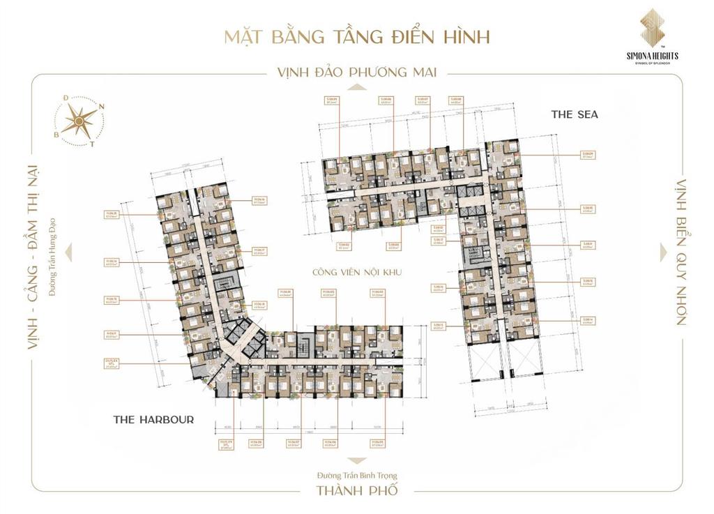 Bán căn hộ 1pn view đẹp tại simona heights, 2,3 tỷ, 45m2, quy nhơn, bình định