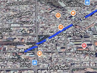 Mặt tiền đường đống đa  hải châu  vị trí đẹp nhất đống đa  view công viên