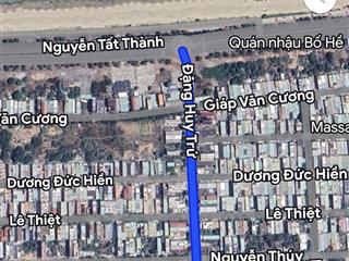 Đất 2 mặt tiền đặng huy trứ và dương đức hiền  diện tích 180m2 ngang 9m5. hướng đông nam