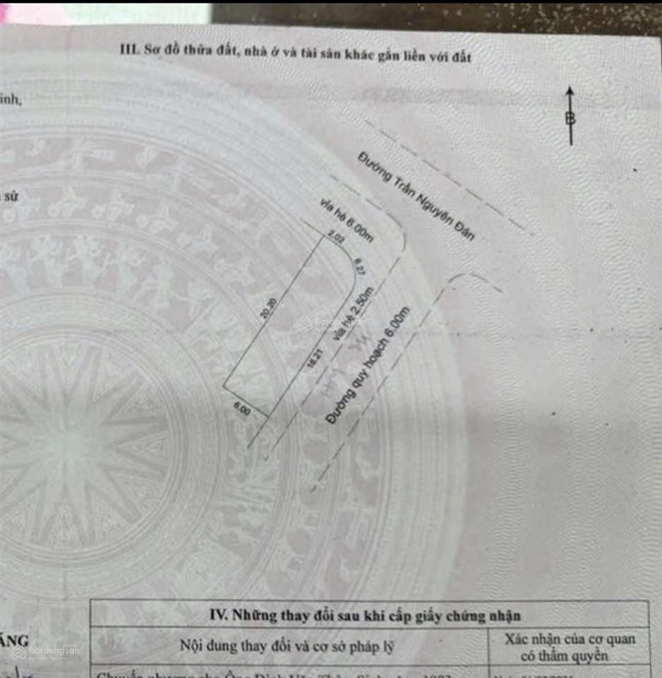Góc 2 mặt tiền đường 10m5 trần nguyên đán và hoà minh 24. diện tích 118m2, ngang 6m
