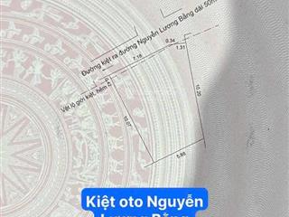 Đất kiệt oto k136/3 nguyễn lương bằng .  diện tích 77m2 ngang hơn 7m
 za 2.x tỷ