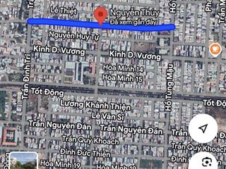 Đất đường 7m5 nguyễn thuý, hoà minh  diện tích 85m2 ngang 4m5  hướng tây nam